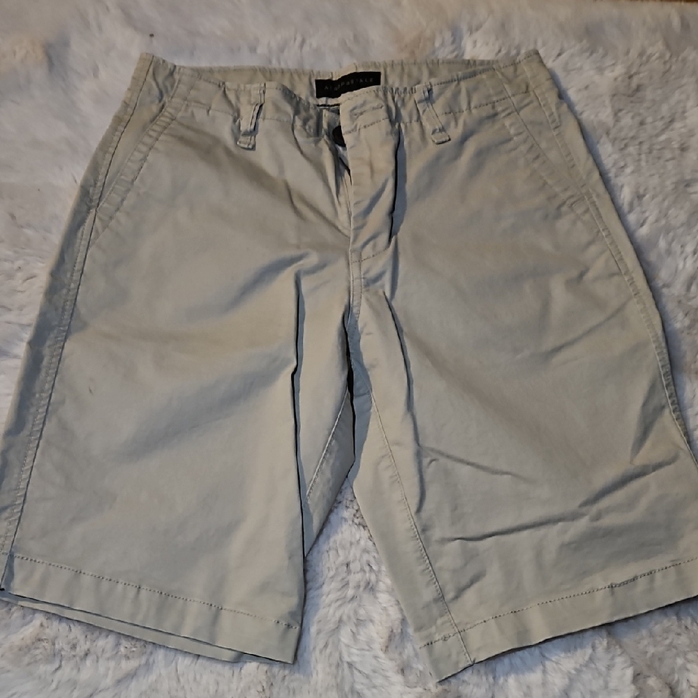 Aeropostale Light Beige Flat-Front Men's Shorts